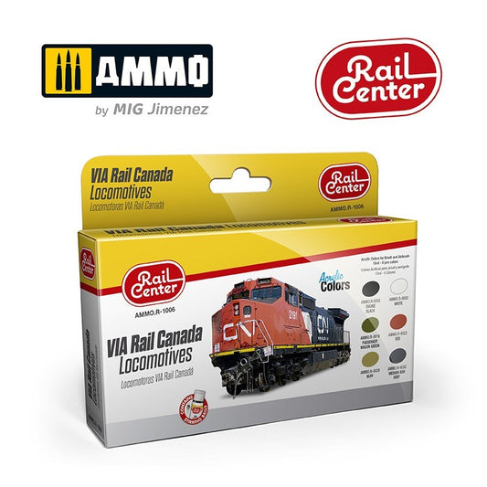 Ammo Mig Rail Center Via Rail Canada Loco Set