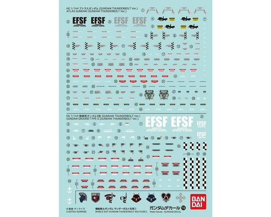 Bandai GD-114 Gundam Thunderbolt Multiuse Waterslide Decals