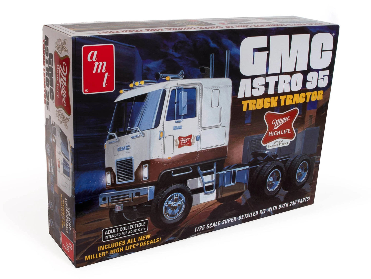 AMT 1/25 GMC Astro 95 Miller Beer Semi Tractor Model Kit