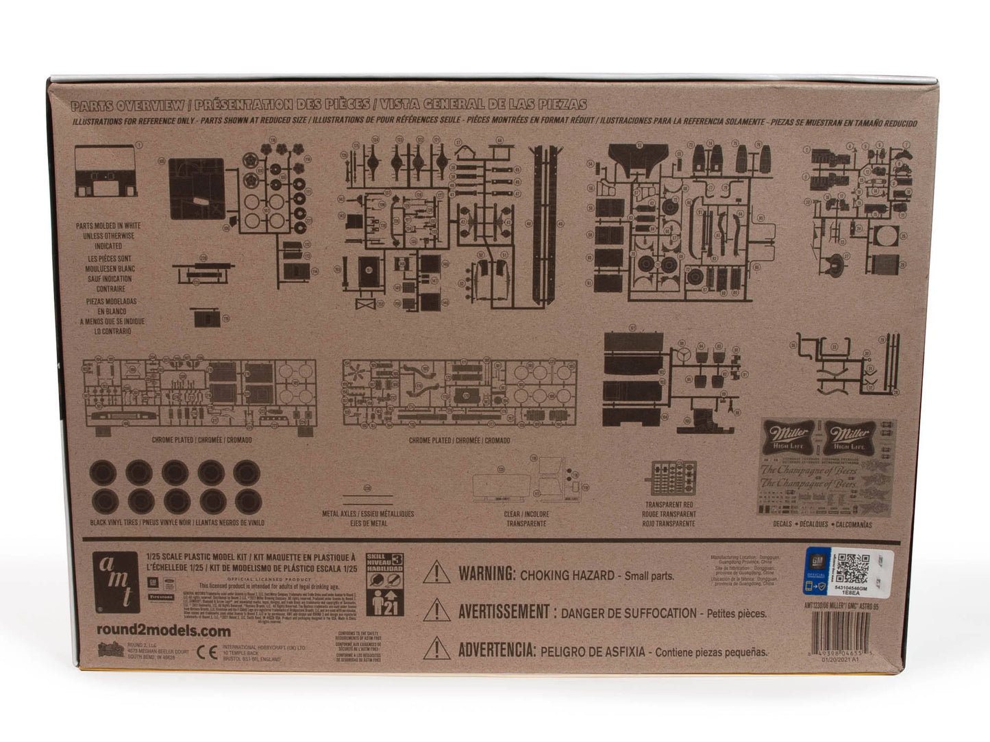 AMT 1/25 GMC Astro 95 Miller Beer Semi Tractor Model Kit