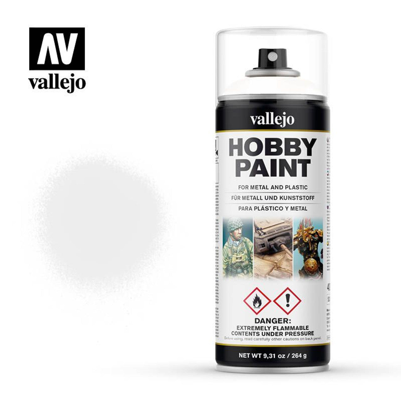 Vallejo AFV Basic White Primer Spray (400ml)