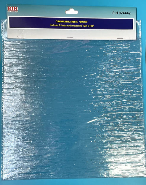 Rock Island Hobby  Clear Plastic Sheets “Small Waves”